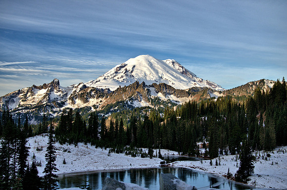 Morning at Mount Rainier and Tipsoo Lake