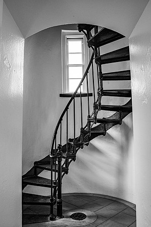 Lighthouse Stairs 2 B&W