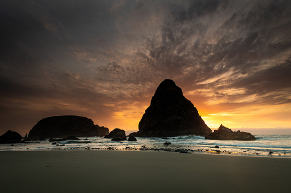 Lisa Mize-Sunset at the Beach, Oregon-photography-glossy paper-12x18in-2023